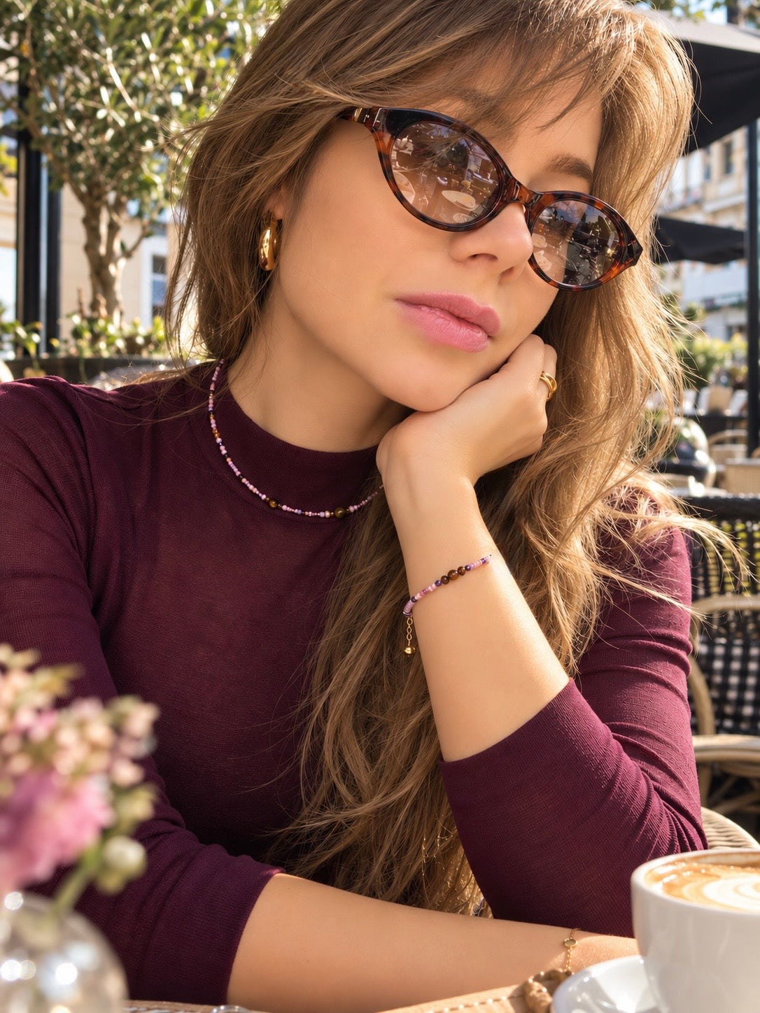 Wild Blossom choker and bracelet set.